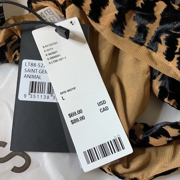 Lioness animal print Saint Germaine halter wrap top NWT - Picture 5 of 6